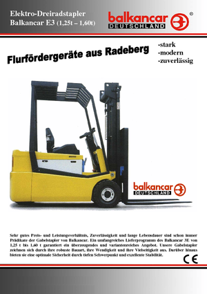 Electric forklifts Balkancar EC 316 Compact