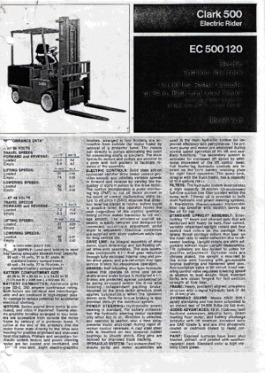 Electric forklifts Clark EC 500 120