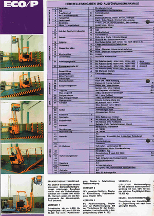 Electric forklifts Cesab ECO/P 60.1