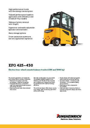 Electric forklifts Jungheinrich EFG 430