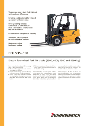 Electric forklifts Jungheinrich EFG 550