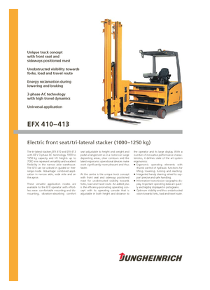 Electric Sideloaders Jungheinrich EFX 413
