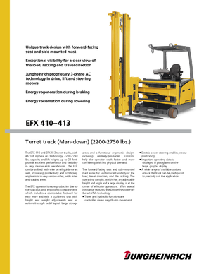 Electric Sideloaders Jungheinrich EFX 413
