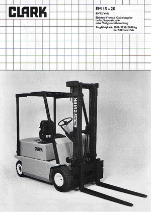 Electric forklifts Clark EM 15