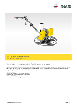 Walk-behind Trowels Wacker Neuson CT 36-400 E