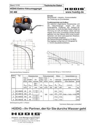 Groundwater Lowering Aggregates Hüdig HC 468/15