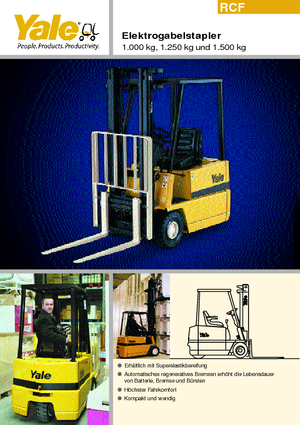 Elektrikli ön-forklift kamyonları Yale ERP 12 RCF