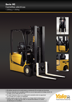 Elektrikli ön-forklift kamyonları Yale ERP13VC