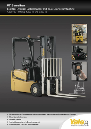 Electric forklifts Yale ERP15VT