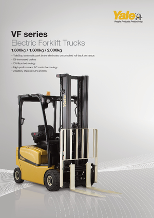 Elektrikli ön-forklift kamyonları Yale ERP20VF LWB