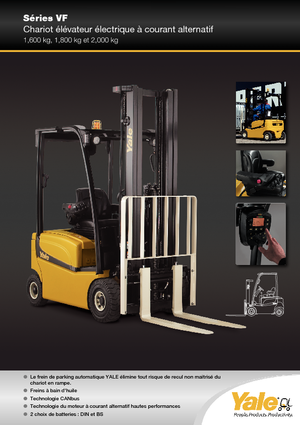 Elektrikli ön-forklift kamyonları Yale ERP 18 VF