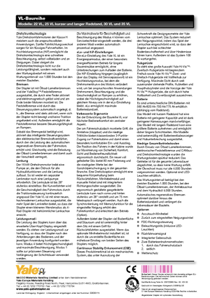 Electric forklifts Yale ERP25VL