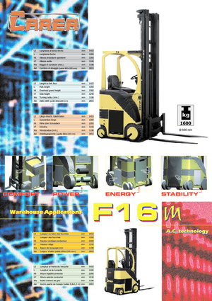 Electric forklifts Carer F 16 m