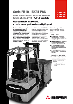 Electric forklifts Mitsubishi FB15KRT PAC