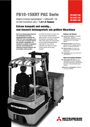 Electric forklifts Mitsubishi FB15KRT PAC