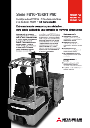 Electric forklifts Mitsubishi FB15KRT PAC