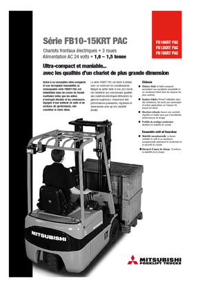 Electric forklifts Mitsubishi FB15KRT PAC