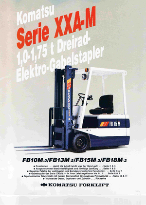 Electric forklifts Komatsu FB 15 M 2