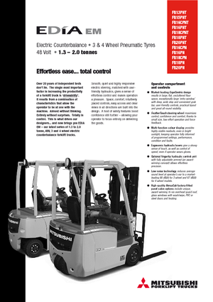 Electric forklifts Mitsubishi FB16PNT