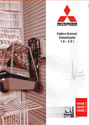 Electric forklifts Mitsubishi FB 16 KT