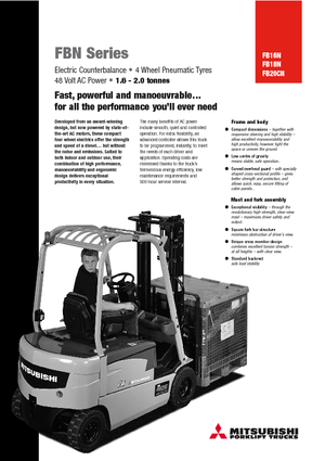 Electric forklifts Mitsubishi FB 20 N