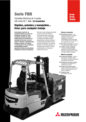 Electric forklifts Mitsubishi FB 20 N
