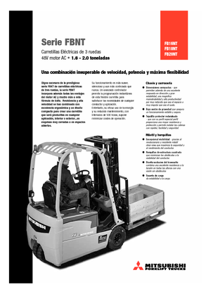 Electric forklifts Mitsubishi FB 20 NT ac