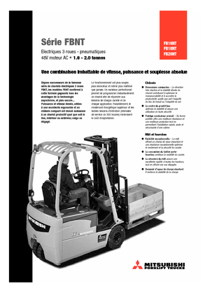 Electric forklifts Mitsubishi FB 20 NT ac