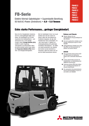 Electric forklifts Mitsubishi FB45