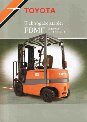 Elektrikli ön-forklift kamyonları Toyota FBMF 20