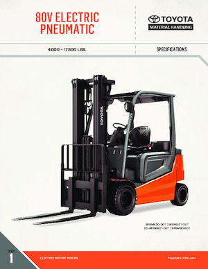 Elektrikli ön-forklift kamyonları Toyota 05-8FMB50T