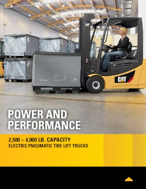 Elektrikli ön-forklift kamyonları Caterpillar 2ET2500