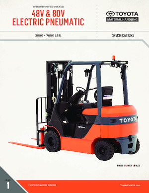 Electric forklifts Toyota 8FBH15