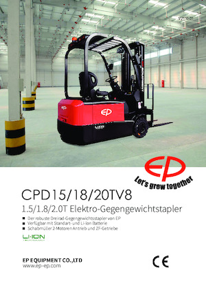 Electric forklifts EP CPD15TV8