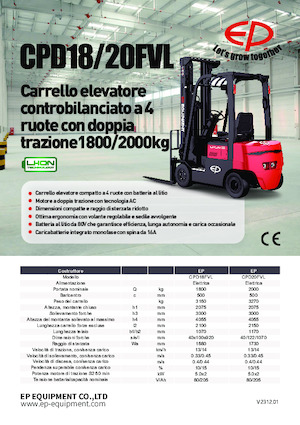 Electric forklifts EP CPD20FVL