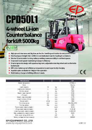 Electric forklifts EP CPD50L1