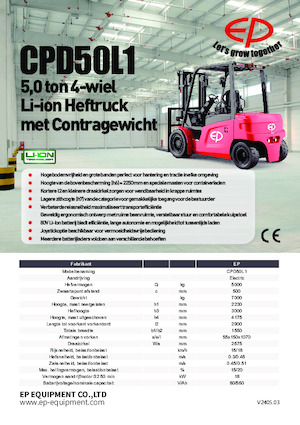 Electric forklifts EP CPD50L1
