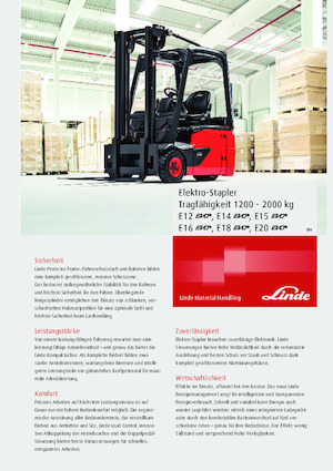 Electric forklifts Linde E16C EVO 