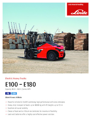 Electric forklifts Linde E180/600