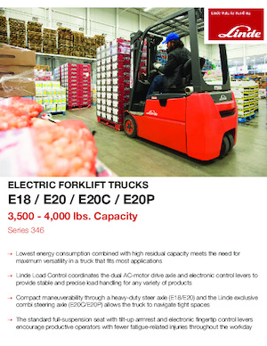 Electric forklifts Linde E20C