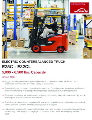 Electric forklifts Linde E25C