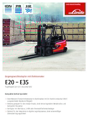 Electric forklifts Linde E20