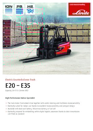 Electric forklifts Linde E20