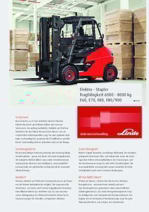 Electric forklifts Linde E60