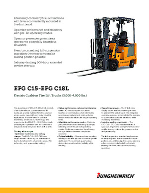 Electric forklifts Jungheinrich EFG C15