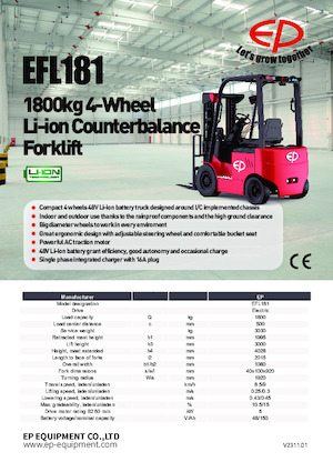 Electric forklifts EP EFL181