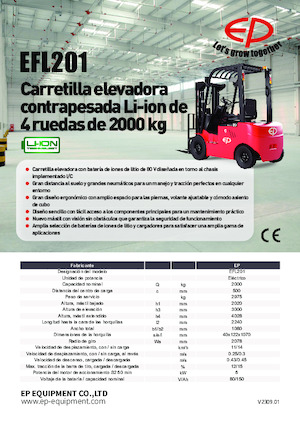 Electric forklifts EP EFL201