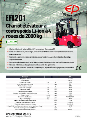 Electric forklifts EP EFL201