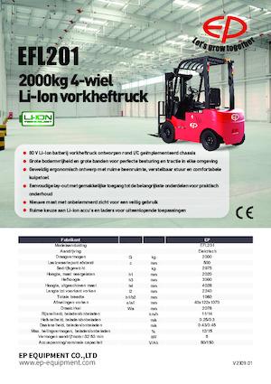 Electric forklifts EP EFL201