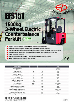 Electric forklifts EP EFS151